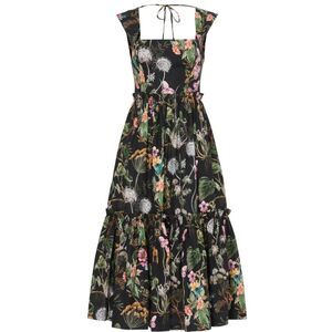 Cara Cara Claire Dress in Whimsical Black Floral Sz. 8 EUC